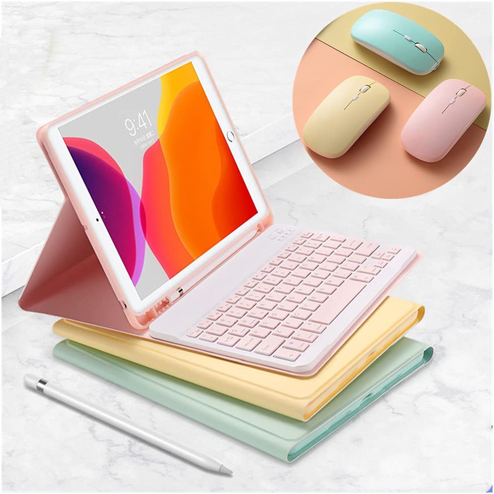 

Keyboard Case with Mouse for iPad 10th Generation and iPad A16 Cute Detachable Pencil Popular with Women (2022, 10.9-inch), 2025, (11th Generation, розовый