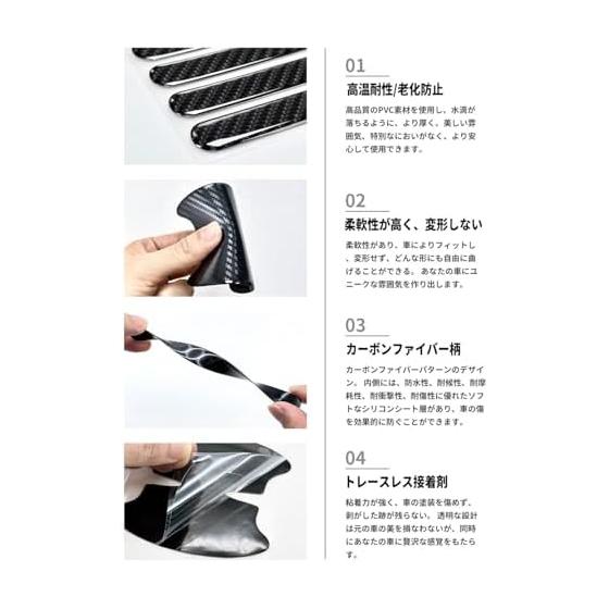 HUDIY Door Handle Protector for New Alphard 40 Series Car Door Knob Cover ALPHARD 40 Series AAHH40W AAHH45W (June 2023 - Current) Car Door Scratch