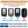 Sindeda For Honda Key Fob Cover With Leather Keychain,Soft TPU Full Cover Protection,Key Fob Case Compatible Honda Accord Civic CRV Pilot Odyssey