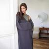 Womens Oversized Crochet Knit Cardigan With V-Neck Loose Fit Long Sleeve Lightweight Mohair Blend Open Front Sweater