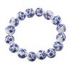 Ceramic beaded flower bracelet women's retro medium and high-end sense simple Jingdezhen bracelet.