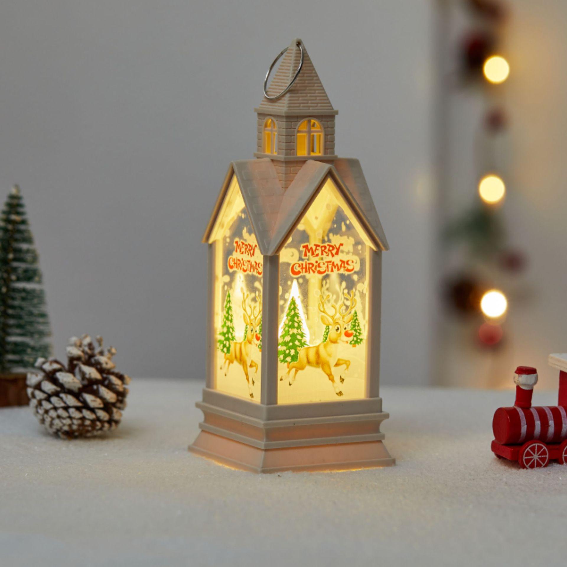 

Сцена Різдвяної ялинки Світловий водяний ліхтар - Настільна прикраса та Декорація для торгового центру