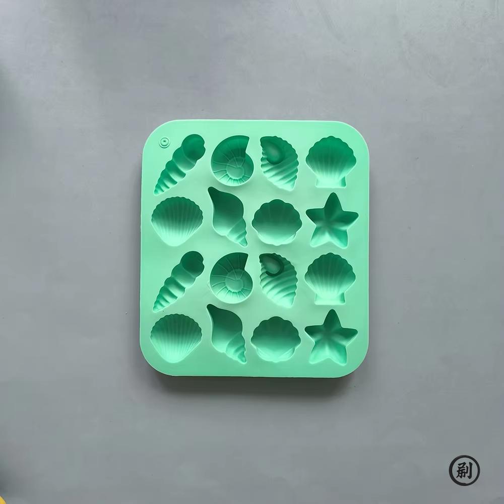 

Силиконовая форма для шоколада в виде ракушки, морского животного, конфеты, пудинг, торт, украшение, форма 3D, 16-гнездная