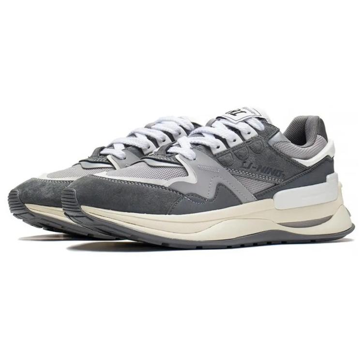 New LiNing 001 Innocence V2 V2 Cushioned Slip Resistant Abrasion Resistant Low Top Sports Casual Shoes Gray AGCS109-1