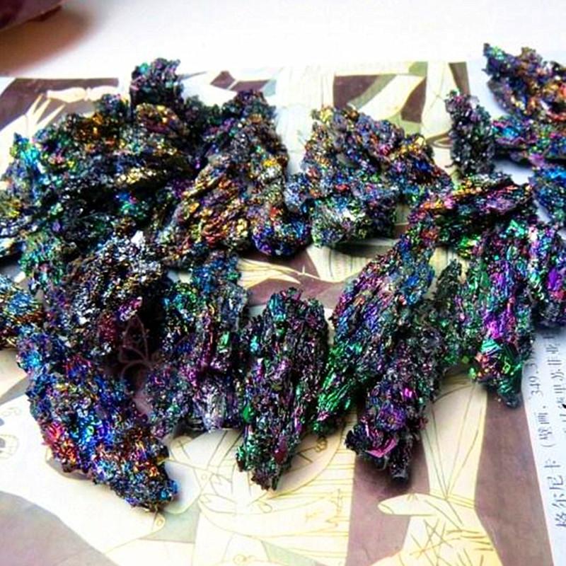 Natural Specimen Colorful Silicon Carbide Ornaments Peacock Color Crystal Stone