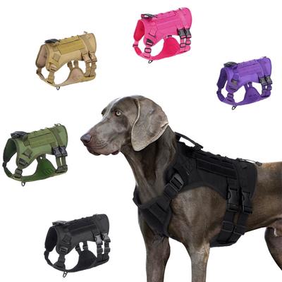 Tactical Chest Strap Large Dog Explosion Proof Outdoor Anti Slip Tank Top Pet Traction Dog Harness Reinforcement Loop Dog Walkin
