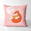 Cute Fox Pillow Covers I Love You Mom Valentine Polyester pillowcase, sofa decorative cushion cov Headboard Pillow