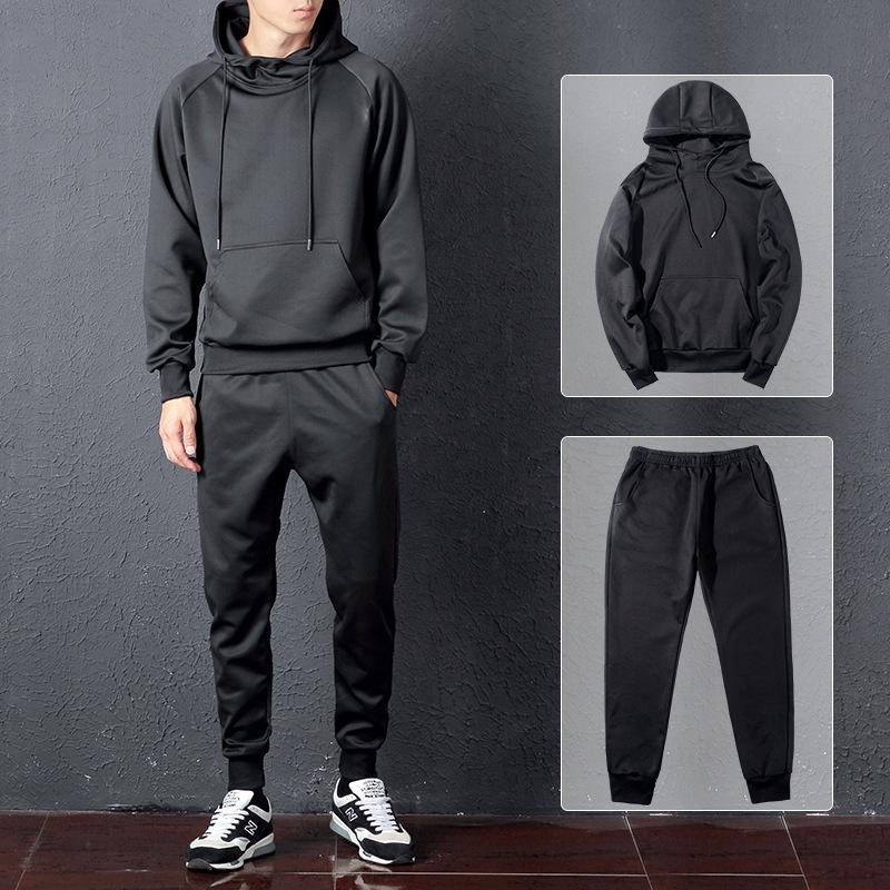 Buy Autumn men's hooded sweater sports suit thin section spring and