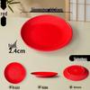 Melamine Round Plate: Porcelain-Look, Two-Color, for Commercial Use In Restaurants and Buffets - Perfect for Fast Food, Rice Bowls, and Cold Dishes.