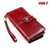 Vintage RFID Retro Genuine Leather Women's Long Clutch Wallet