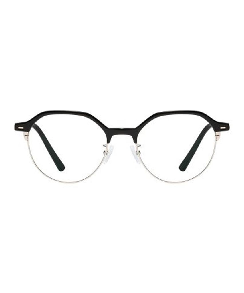 Likkeullou Rc E516 Black Silver Blue Light Glasses
