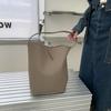 Retro simple shoulder bags large capacity bucket underarm bag pu leather women's commuter tote bag fashion ladies purse handbags
