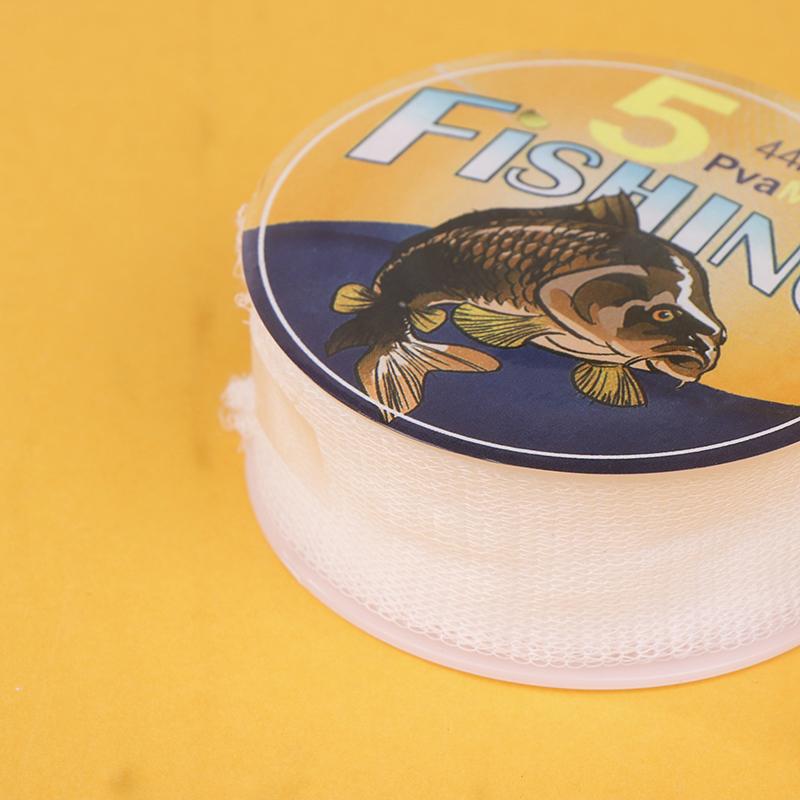 5M Pva Diameter 25/37/44Mm Bait Wrap Bag Water Dissolving Mesh Fishing Water Soluble Mesh Carp Coarse Fishing Lure Bag