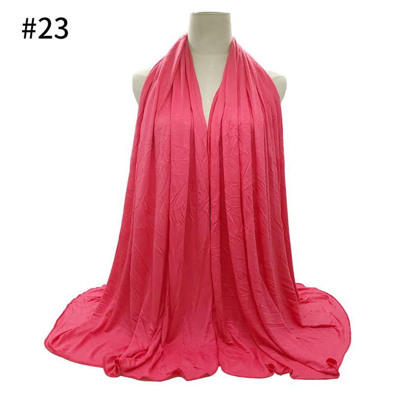 Ramadan Oversized Modal Cotton Jersey Hijabs Women Long Muslim Shawl Scarf Plain Soft Turban Head Wraps Abaya Islamic 180*85Cm