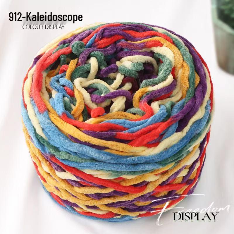 New 3.8 Liang Colored Ice Yarn: Thick Single-Strand for Crochet - Ideal for Shoes, Slippers, Scarves, and Seat Cushions.
