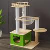Solid Wood Multi-Level Cat Tree & Activity Center