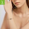 S925 Sterling Silver Double Love Bracelet Jewelry Ladies, Exquisite Love Interwoven Sterling Silver Bracelet Jewelry