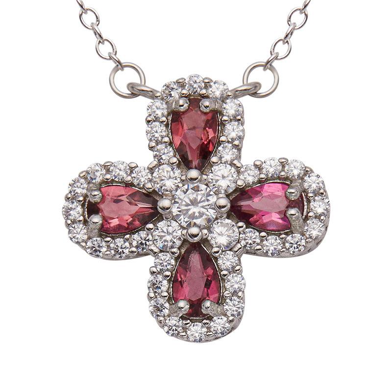 Natural Gemstone Tourmaline Pendant Necklace Women S S925 Sterling Silver Four-Leaf Clover Jewelry Earrings