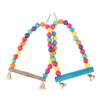 Natural Wooden Parrot Swing Toy Bird Supplies Perch Hanging Swings Cage For Pets