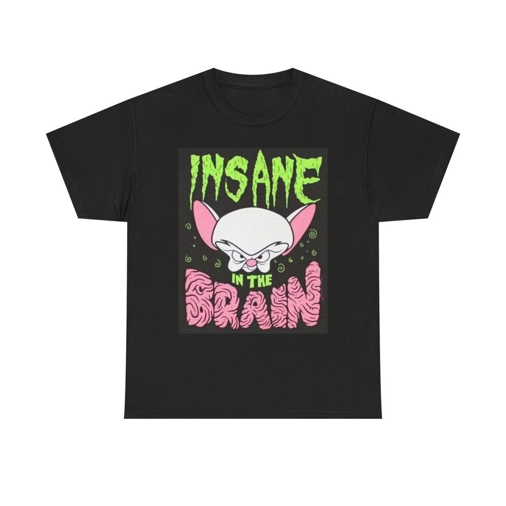 Insane In The Brain Pinky Graphic T Shirt 90s Vintage Unisex Heavy Cotton Tee Unisex T-Shirt