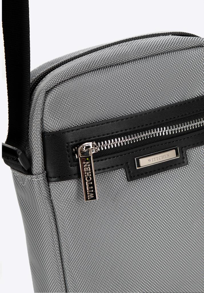 Wittchen Men's Classic Gray Messenger Bag, Gray Polyester