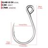 20pcs Single Hooks Fish Lure Hooks Inline Hook Fishing Jigging Hook  Fish Tackle