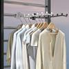 Wall Mount Clothes Hanger Dormitory Bedside Clothes Drying Rack Window Space Saving Closet Organizer For Bedroom Clothing Stores