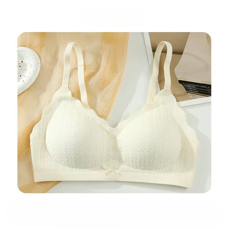 

Lace Breathable Seamless Bra for Women Push-Up Wire-Free Side Boob Control Anti-Drooping Thin Style for Summer Backless Underwear 34/75