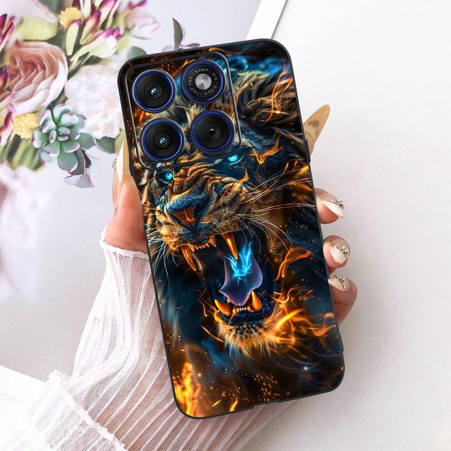 6.7" For Motorola Edge 70 Phone Case Luxury Dragon Cartoon Cover Soft Black Silicone Shell For Motorola Edge70 Moto X70 Air Etui