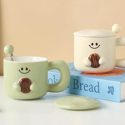 Niedliche Tasse, Ausdruck, Keramiktasse, Paartasse, Geschenk, Souvenir, Geschenk, Büro, Kaffeetasse, geprägte Wassertasse