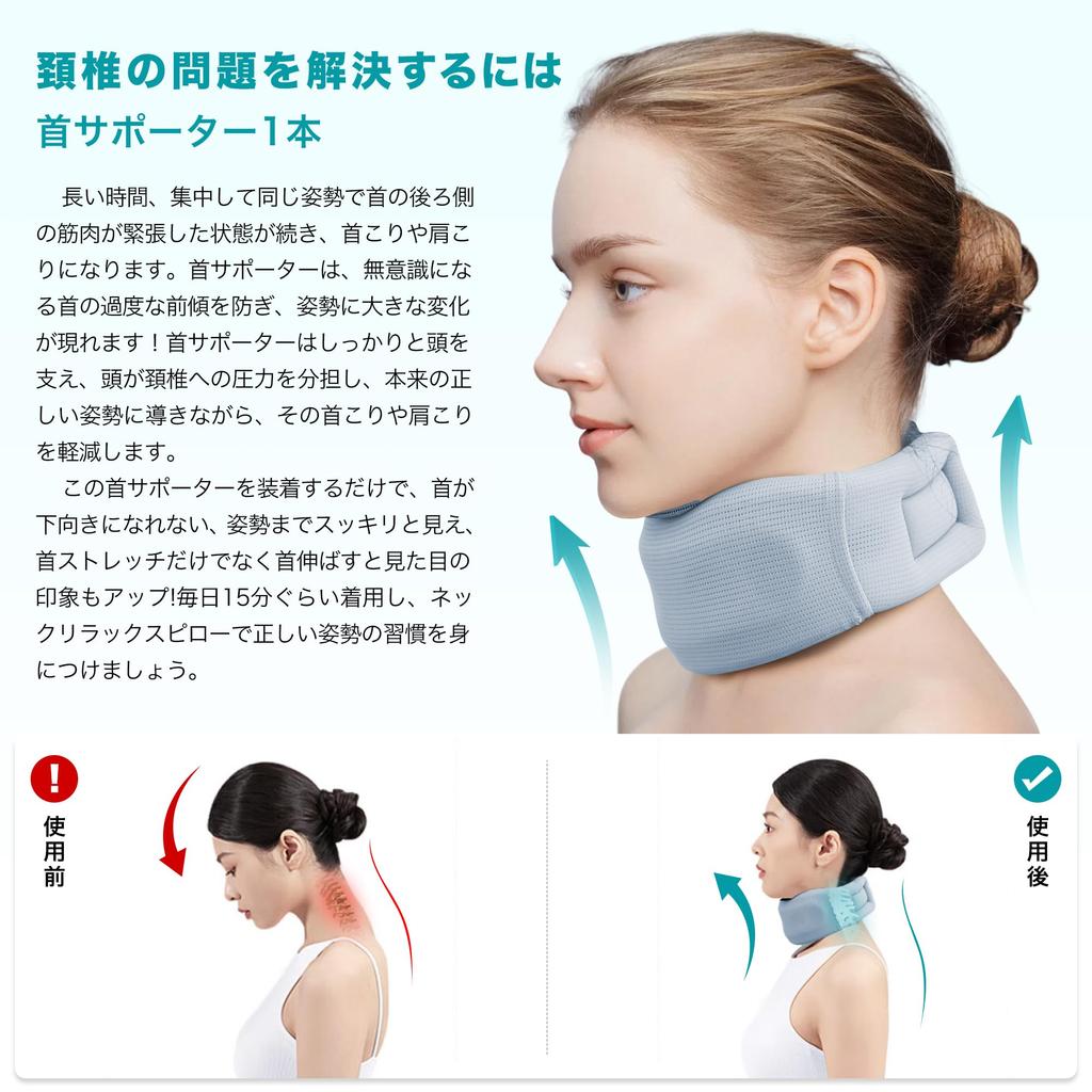 Neues Design x Fachmännisch Überwachtes Hals-Zervikal-Weichhalskorsett mit Atmungsaktivem Kissen für Smartphone und Zuhause Inklusive Waschbarem Bezug Größe [2025