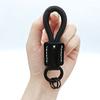 Personalized Custom Name Engraved Leather Braid Rope Keychain Anti Lost Handmade Car Key Chain Ring Pendant Women Men Gift