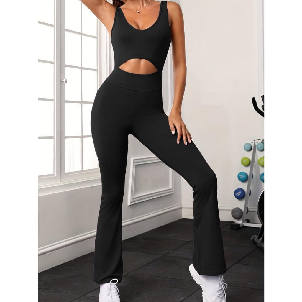 One Piece Fitness Jumpsuits Kvinner Ensfarget Bodysuit Sømløs Playsuit Backless Yoga Sportswear