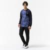 Tennis Wear Long Sleeve Practice Baritone Size 62JAC540 T-Shirt, Moisture-Wicking, Quick-Drying, Unisex, Blue, L,