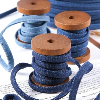 10 Yards Denim Ribbon DIY Handmade Materials Headwear Hair Bow Sewing Shoes Clothing Accessories Home Crafts