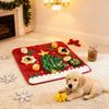 BOOTEELY Christmas Snuffle Mat For Dogs Pet Nose Work Slow Feeding Training Pad Interactive Toy Stress Relief Activity Blanket