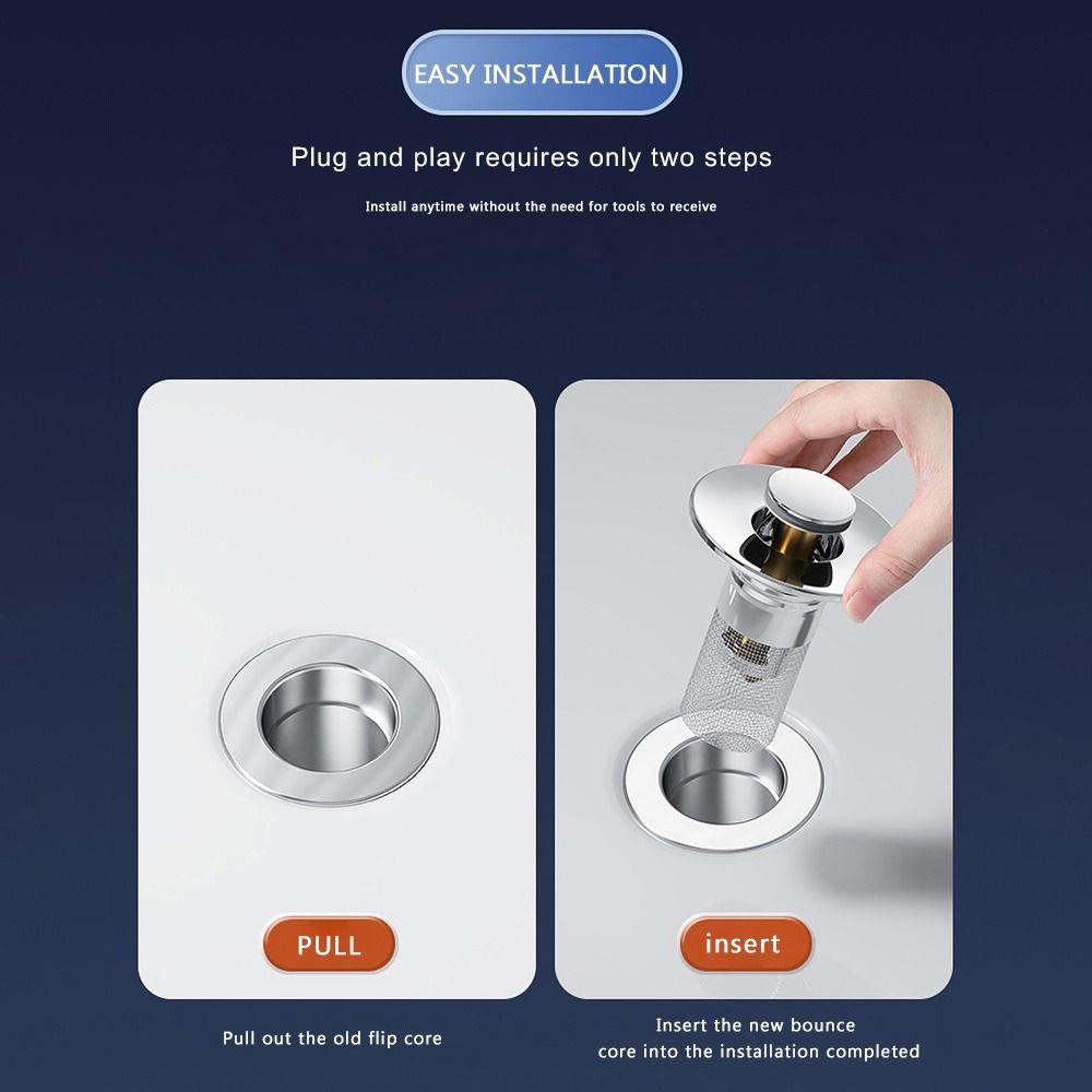 Anti-clog Pop Up Drain Filter Hair Trap Sink Strainer Useful Sealing Cover  Bathroom Accessory