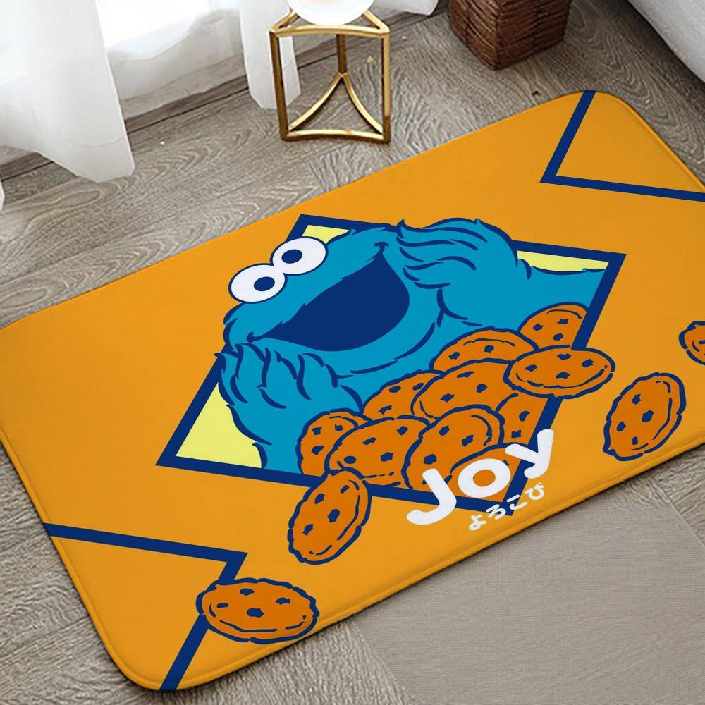 Cookies-ELMO-Sesame Street Carpet Bathroom Anti-slip Mat Home Decoration Mat Entrance Door Mat Scratch-resistant Door Mat