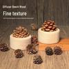 Newcomer Discount: Beech Wood Pine Cone Flameless Diffuser - Creative Aromatherapy for Desktop & Car