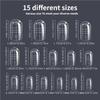 Quick Extension Nail Molds Featuring Measurement Scale Gel Nail and Toenails Extension 150pcs for Manicures Pedicures