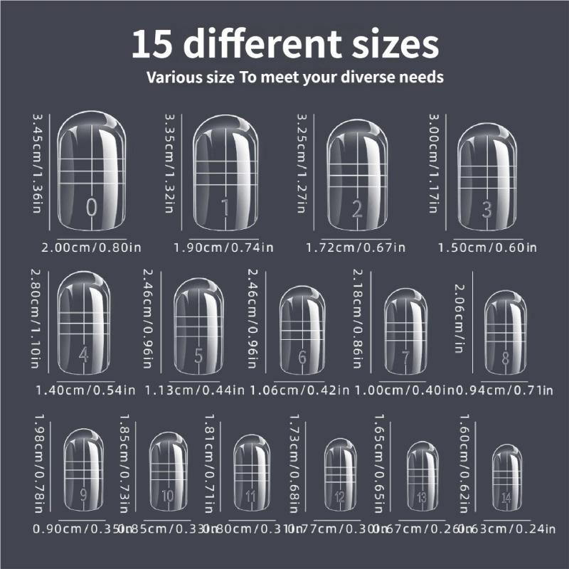 Quick Extension Nail Molds Featuring Measurement Scale Gel Nail and Toenails Extension 150pcs for Manicures Pedicures