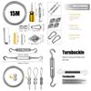Shade Sail Wire Rope Kit 4/47/60/72Pcs Stainless Steel Hardware Kit Heavy Duty Anti-Rust Shelter Hardware Kit Set Tent Accessori