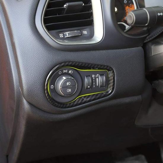 Car Dash Head Light Control Switch Knob Panel Trim Cover For Jeep Renegade 15+