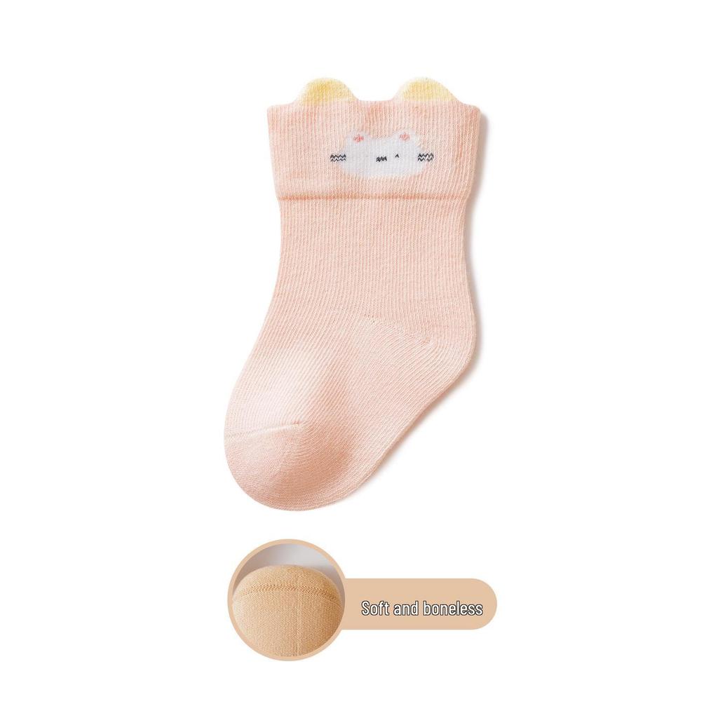 Atmungsaktive Baumwoll-Wadenlange Babysocken: Hoher Stretch, Weithalsdesign für Jungen und Mädchen - Perfekt für Frühling, Herbst und Winter.