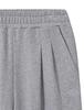 Enbiei Double-Pleat Wide Long Sweatpants Melange Gray