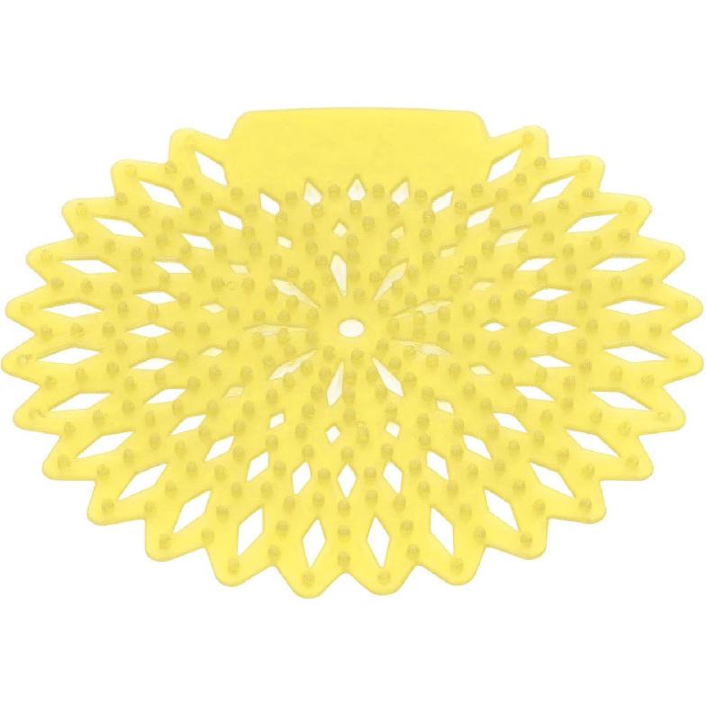 10Pcs Splash Proof Urinal Screens Deodorizer, EVA Long Lasting Odor Removal Urinal Mat Urinal Splash Proof Mat for Toilet Bathroom (Lemon)