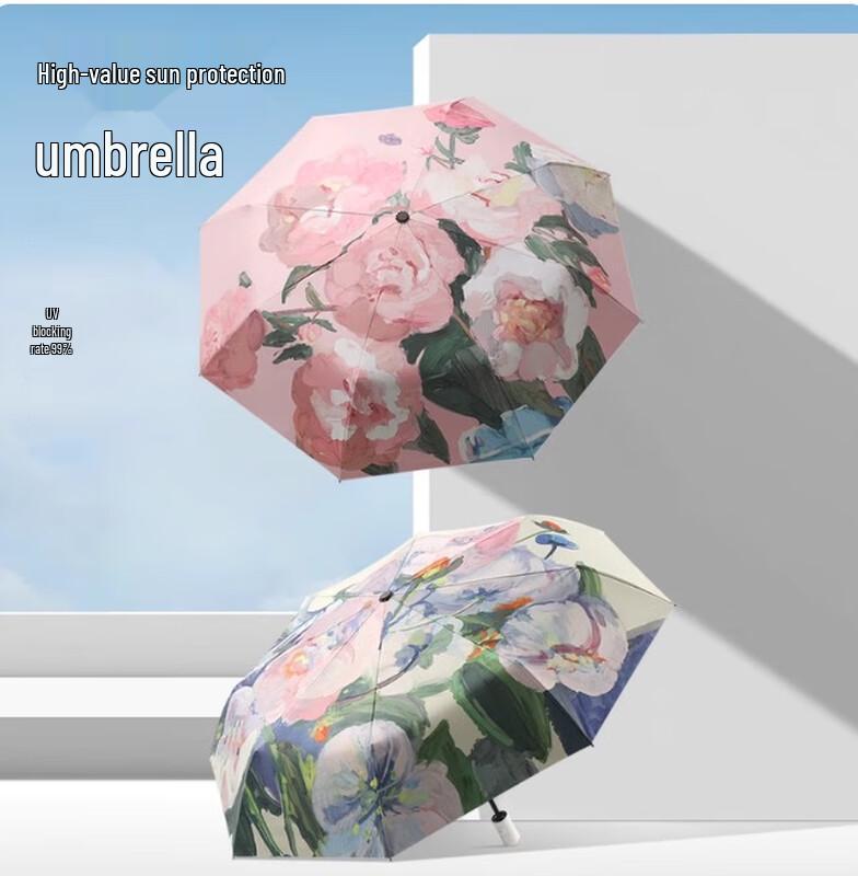 Maydu Floral Dual-Purpose Reverse Umbrella