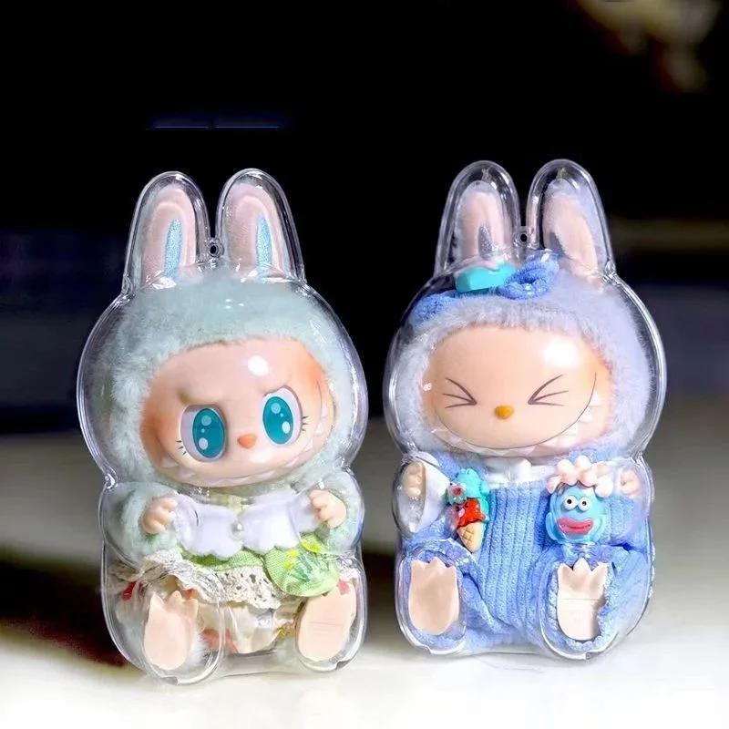 V1 V2 Labubu Protective Cover Labubu Protector Case Sitting Party Transparent Protective Shell Dust Cover Doll Labubu Cover