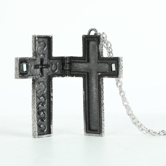 2/4Pcs Silver Color Necklace Handcrafted Symbolic Design Cross Pendant Necklace Multi-Purpose Fashion Jewelry Gift