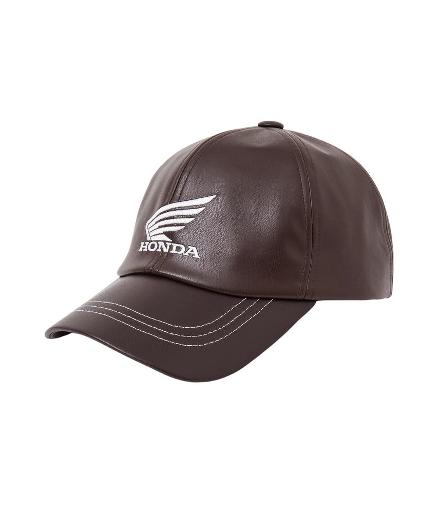 PHYPS MOTORCYCLE Engineered Leather Ball Cap Brown